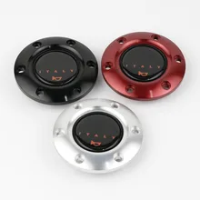 Автомобильный Стайлинг гоночный автомобиль Руль Рог Кнопка динамик управление крышка+ алюминий черный/красный/серебристый край