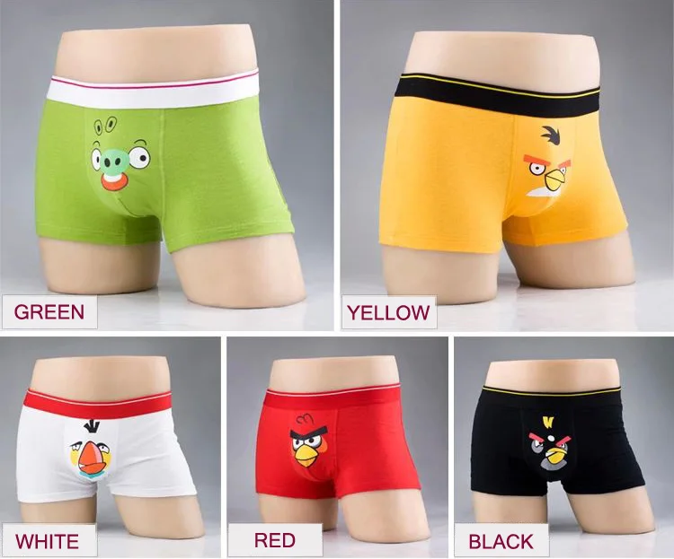 Горячая бренд сексуальная мужская нижнее белье мультфильм Underware хлопок мужские