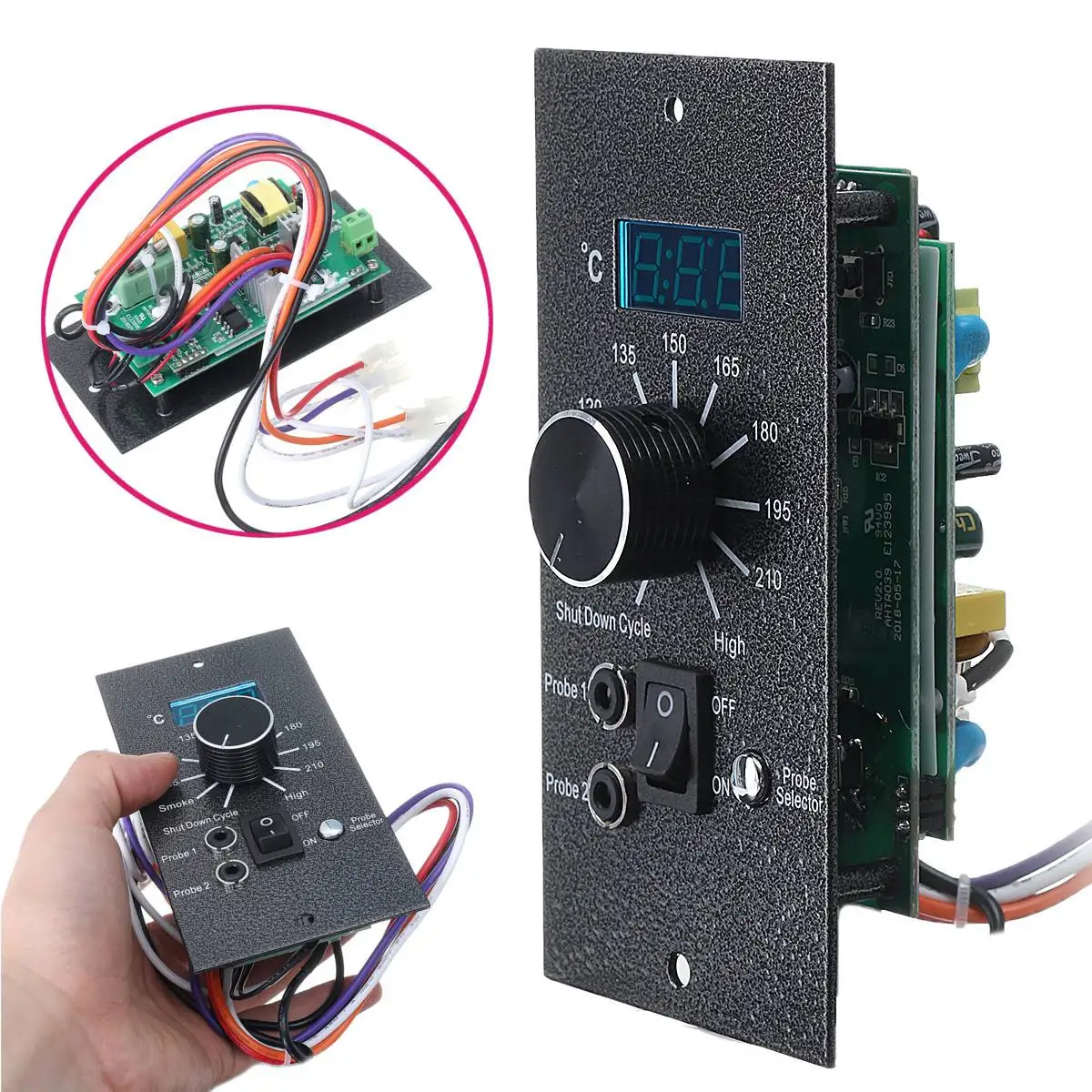 

Iron Digital Thermostat Board Upgrade Temperature Controller Replacement For Pellet Grill BBQ Barbecue Stove Tools Kitchen