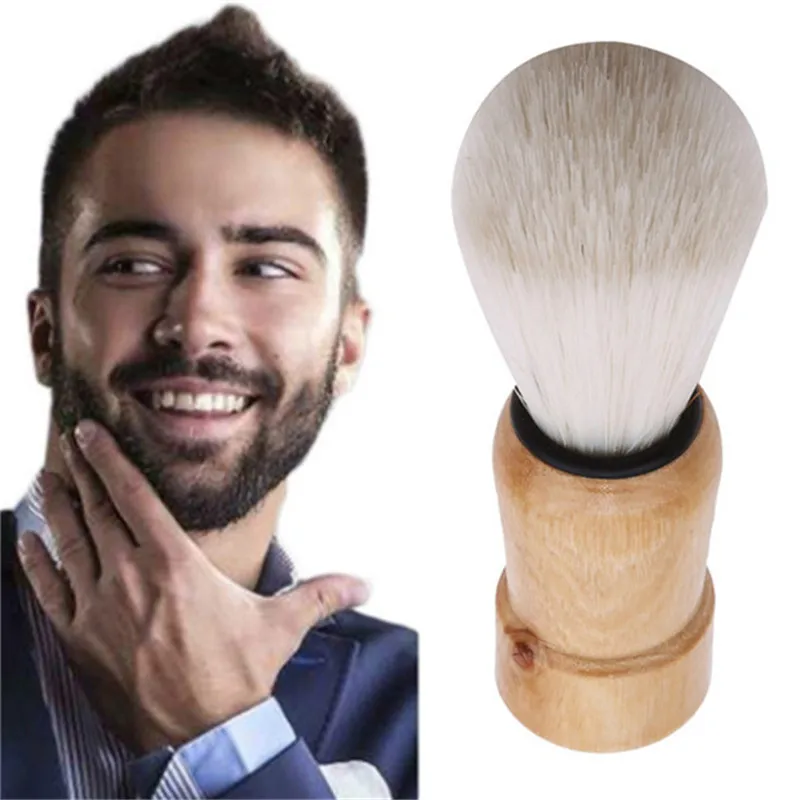 

1PC Shaving Brush Badger Hair Men Barber Salon Men Facial Beard Cleaning Appliance Shave Tool Razor Brush Wood Handle For Men