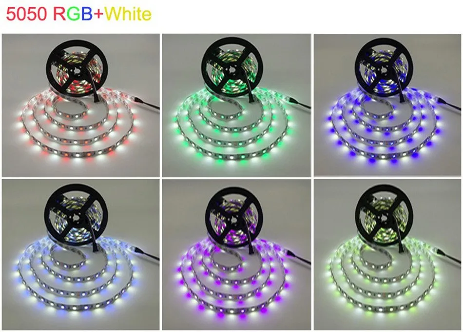 GBKOF 5050 Светодиодные ленты RGB 5 м светодиодный Диод лента 300 светодиодный s/Roll белого и синего цвета зеленый красный желтый RGBW RGBWW цвета