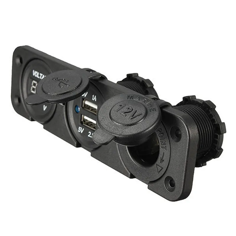 12V 2 USB Duel порты автомобильное зарядное устройство Прикуриватель разъем сплиттер