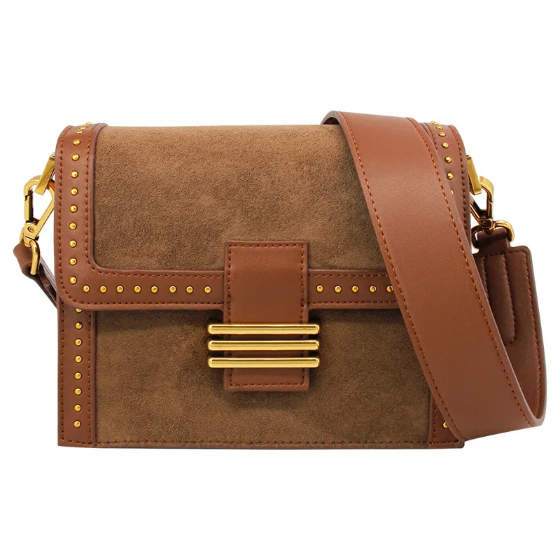 

Retro lock matte velvet organ bag female 2017 new Messenger bag Europe and the United States shoulder bag
