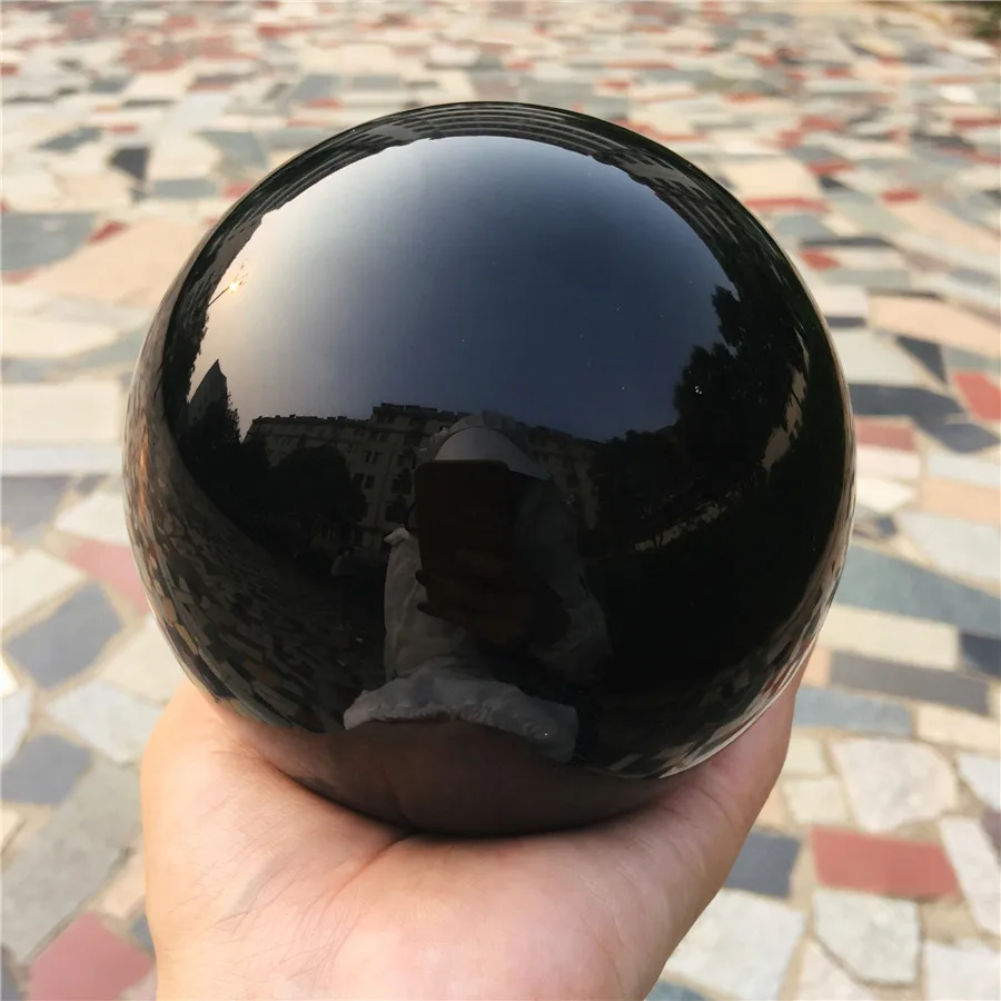 20MM Natural Black Obsidian Sphere Large Crystal Ball Healing Stone Gemstone HOT 20MM Natural Black Obsidian Sphere Large Crystal Ball Healing Stone Gemstone HOT