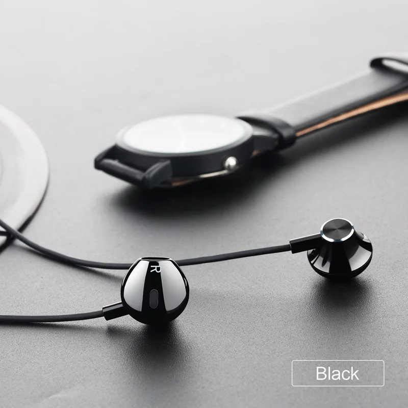 ROCK универсальные 3,5 мм наушники-вкладыши, стерео наушники, гарнитура для сотового телефона huawei samsung Xiaomi, стерео наушники - Цвет: Black