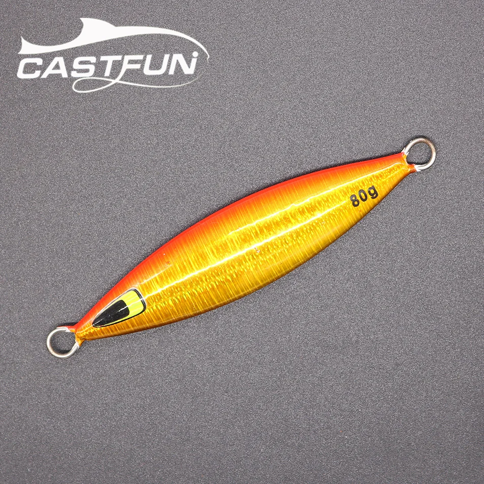 CASTFUN медленный шаг металла Jig80g 125 г 150 г 200 г морской рыбалки жесткие приманки блесны глубоководные металлические приманки