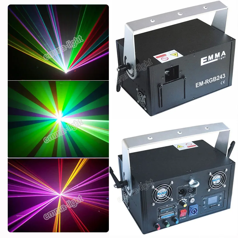 2000mW Laser light show system 2w FULL COLOR RGB Grating ILDA DMX DJ