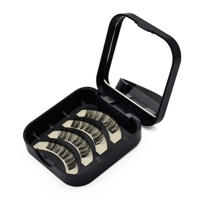 

1x Box Acrylic Cute Magnetic Eyelash Box Makeup Cosmetic Mirror Case Organizer Drop Shipping 2018f24