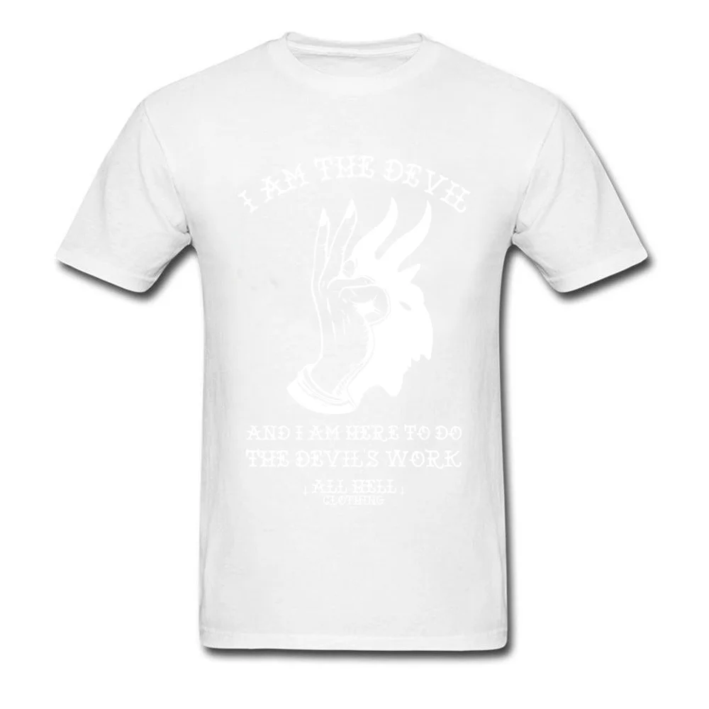 Devils Work white logo High Quality Short Sleeve Casual T Shirt 100% Cotton Fabric O-Neck Men Tees Custom Tee-Shirt Summer/Fall Devils Work white logo white