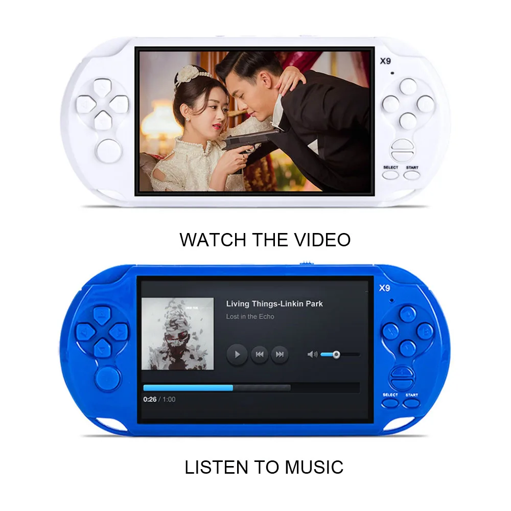 

Handheld Game Player 5.0" Inch X9 Gamepad 16GB Console Handheld Gaming Machine Portable Player for GBA GBS Arcade Gams