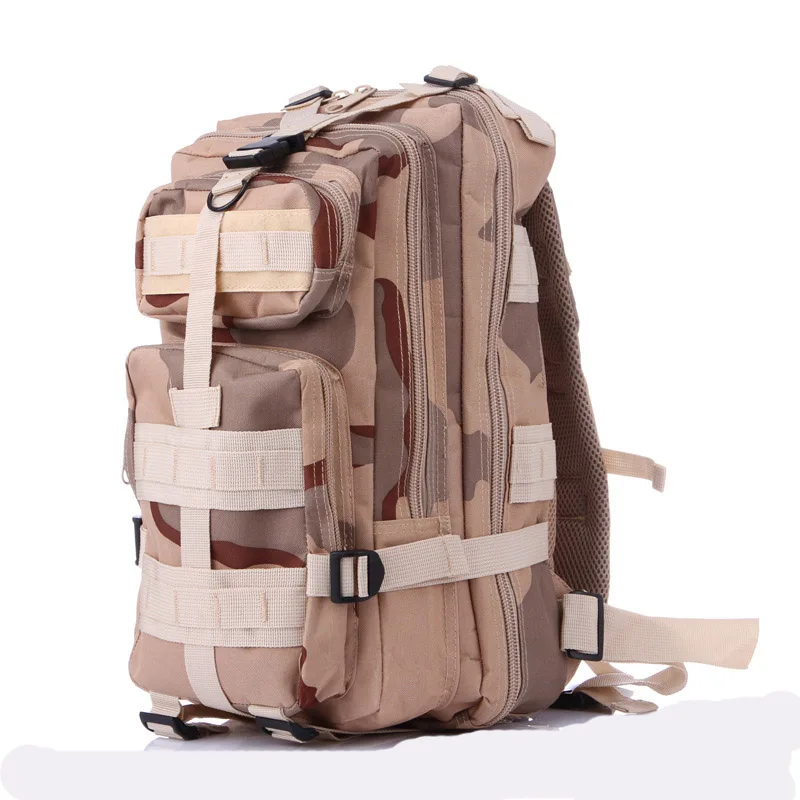 Открытый Кемпинг мужской военный тактический рюкзак 1000D нейлон для езды на велосипеде Туризм Спорт Альпинизм Охота сумка - Цвет: Desert Camo