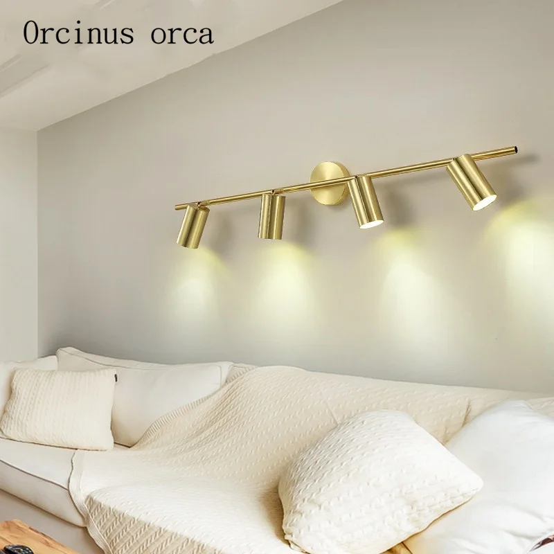 Nordic post-современное искусство золотой настенный светильник гостиная спальня прикроватная лампа для творческой личности, железный освещение