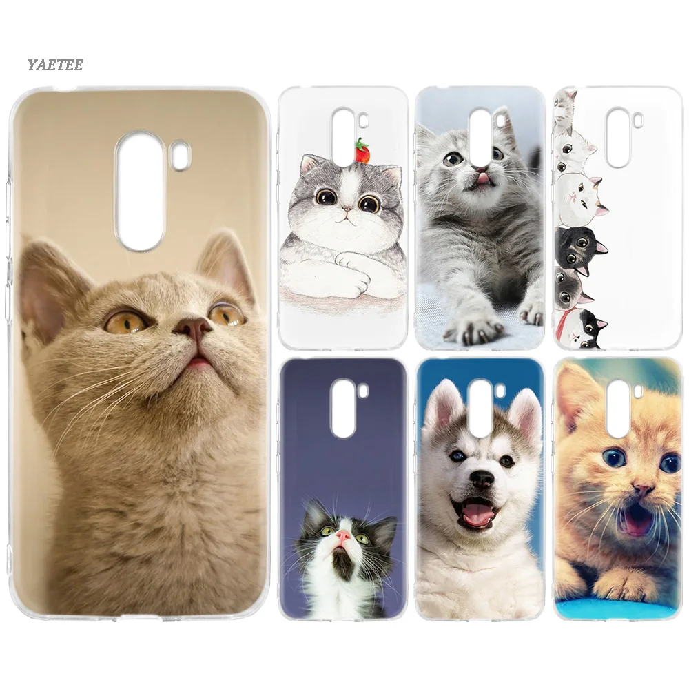 

Funny Cat Animals Silicone Case For Xiaomi Mi PocoPhone F1 Play 3S S2 8 lite Xiomi Redmi 5 Plus 6 Pro 6A 6X Note 4 4X 5A Cover