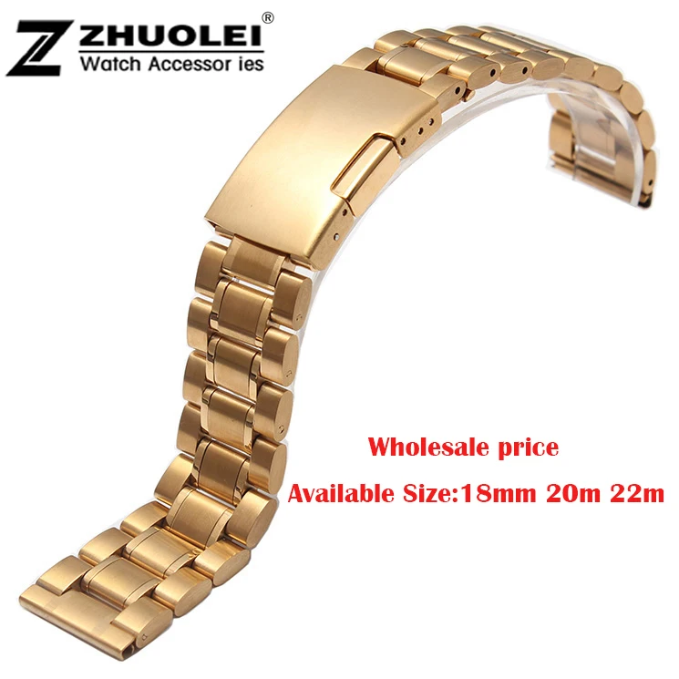Buy 14mm 16mm 18mm 20mm 22mm NEW Mens Gold Stainless