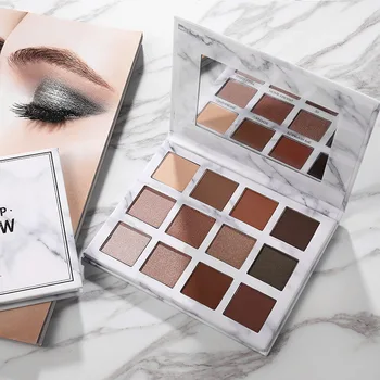 

Matte Nude Ins Exceed Fire Real Marble Eye Shadow Waterproof 12 Color The Earth Eye Shadow Glitter eyeshadow makuep cosmetic