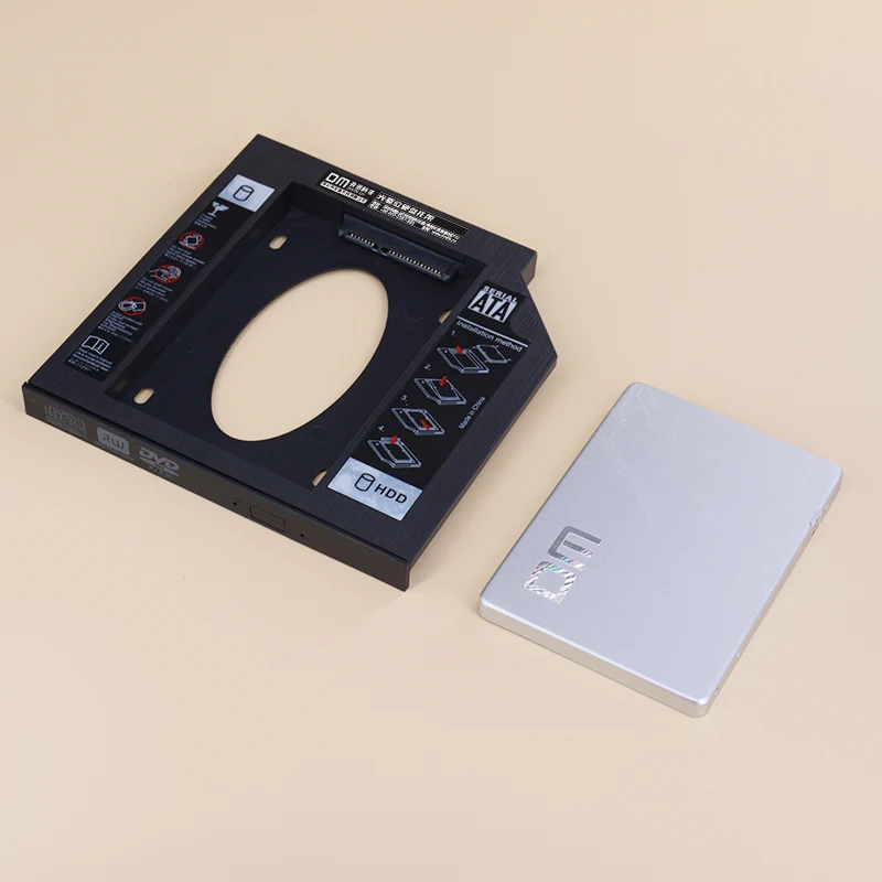 

DM DW95 SSD Adapters 95mm Plastic Optibay SATA 3.0 Hard Disk Drive Box Enclosure DVD Adapter 2.5 SSD 2TB For Laptop CD-ROM