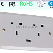 Великобритания Тип шесть отверстий 250 V 13A один USB DC 5 V 1000mA Белый Блок розеток британский стиль