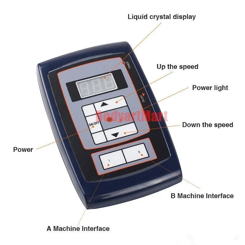 1 Pcs Digital Tattoo Power Supply With LCD Digital Display With Foot switch For Tattoo& Permanent Eyebrow Machine