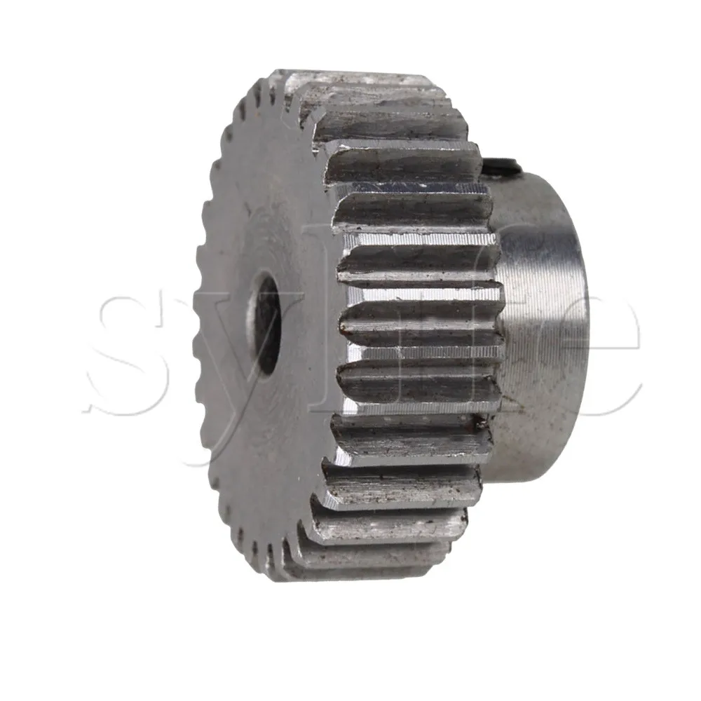 2 piezas 1 módulo 30 dientes Motor Metal acero engranaje rueda superior tornillos 6,35mm diámetro