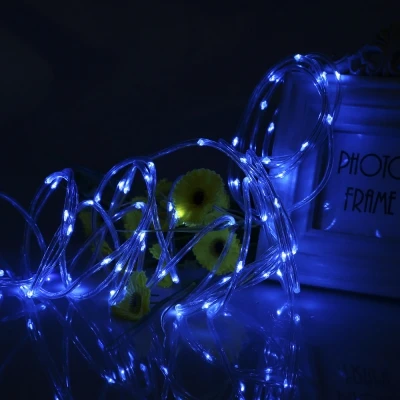 

Solar Powered 101-LED Solid Tube Copper Wire String Light