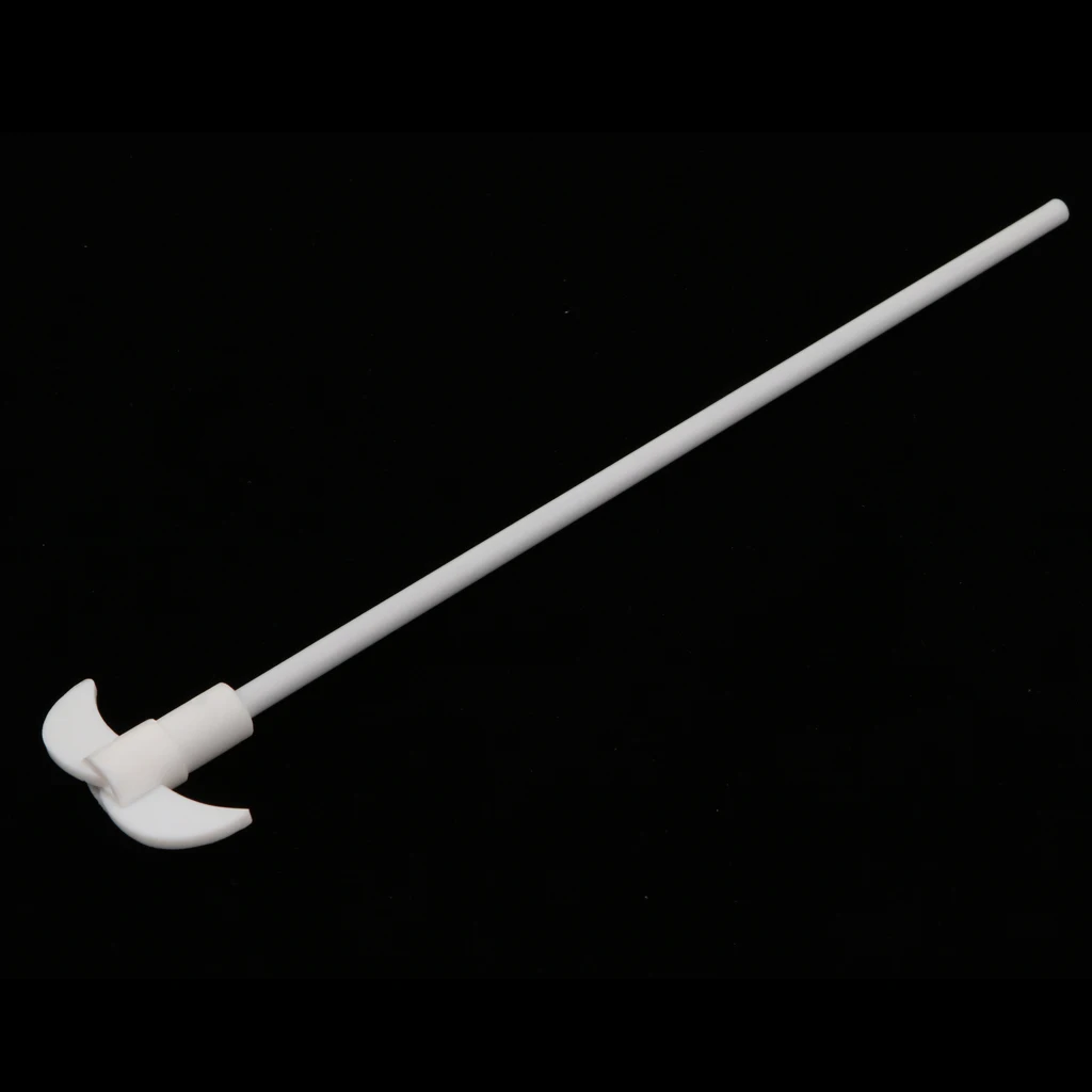PTFE Coated Stainless Steel Electric Overhead Stirrer Mixer Shaft (7 mm Dia.) Stirring Rod Lab Utensils L 300 mm Leaf Dia 68 mm