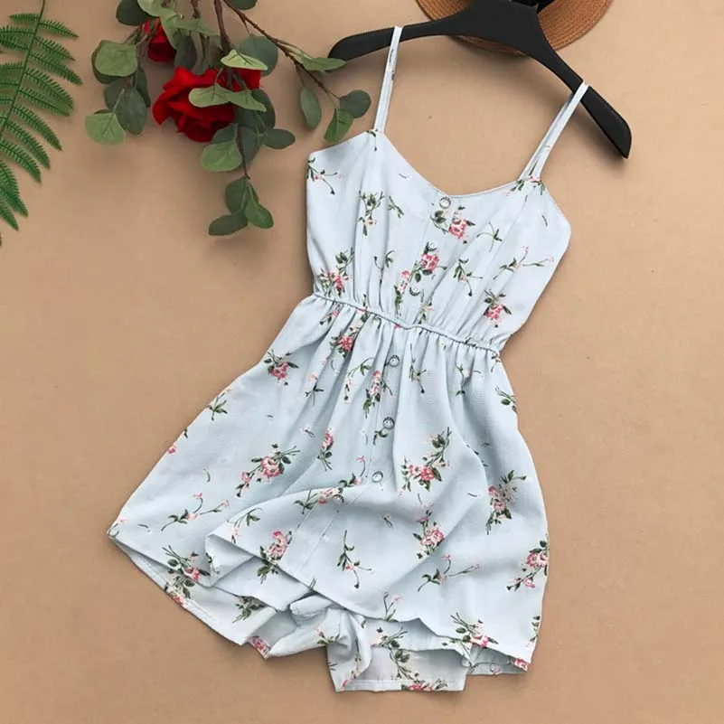 Women Rompers New 2018 Summer Geometric Pattern Vintage flora print Jumpsuits Woman Bohemian Beach Holiday Shorts Playsuits Women Rompers New 2018 Summer Geometric Pattern Vintage flora print Jumpsuits Woman Bohemian Beach Holiday Shorts Playsuits