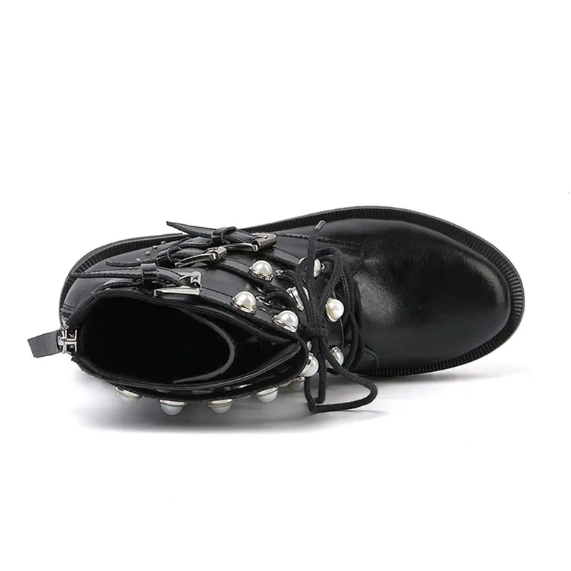 Doratasia-Lazer-Martin-Botas-Botas-de-Couro-Genu-no-Mulher-P-rola-Sapatos-Casuais-3-Fivelas (4)
