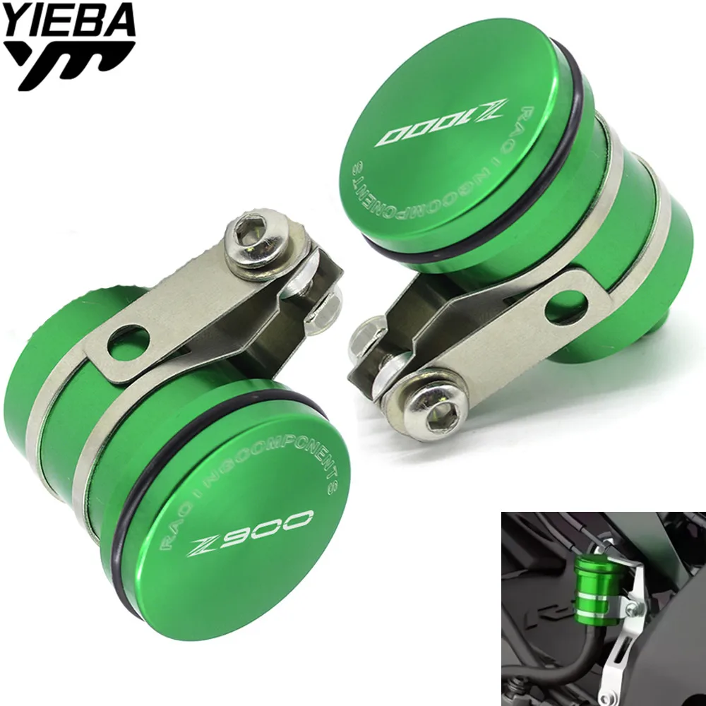 Motorcycle Fluid Reservoir Billet Rear Brake Clutch Tank Oil Cup with logo for KAWASAKI Z800 Z900 Z750 Z1000 2013 2014 2015 2016