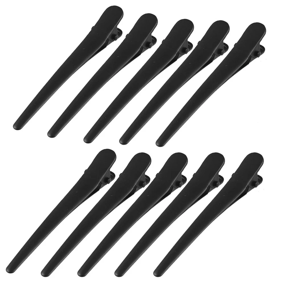 High Quality 10 Pcs Black Plastic Single Prong DIY Hairstyle Alligator Hair Clip 3.1\
