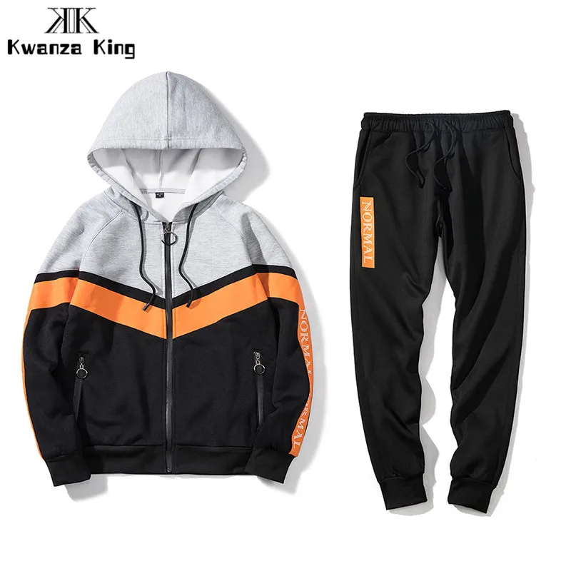 Men Sweatshirts Sets Pants 2018 Spring Autumn Casual Loose Fashion Men