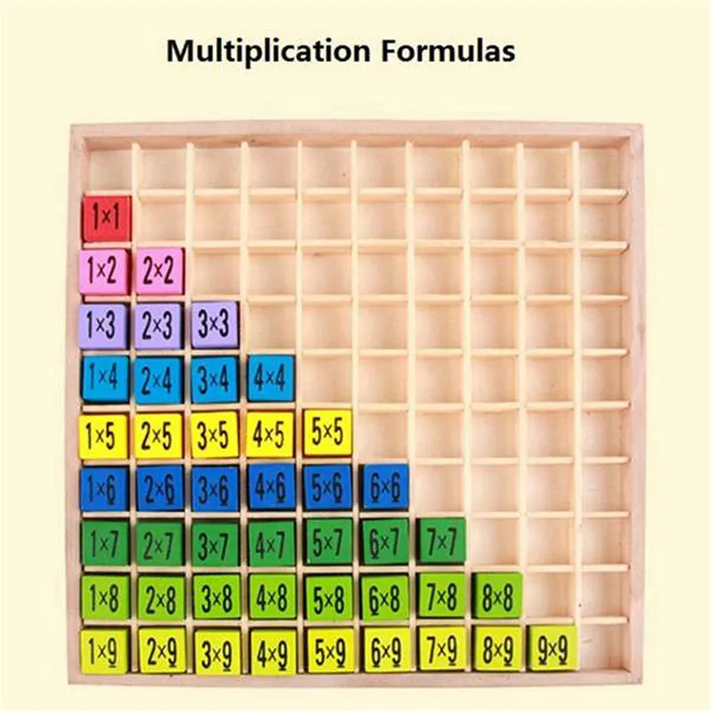 Montessori Educational Wooden Toys for Children Baby Toys 99 Multiplication Table Math Arithmetic Teaching Aids for Kids Montessori Educational Wooden Toys for Children Baby Toys 99 Multiplication Table Math Arithmetic Teaching Aids for Kids