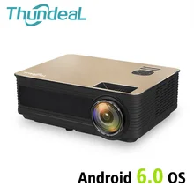 ThundeaL HD Projector TD86 4000 Lumen Android 6.0 WiFi Bluetooth Projector (Optional) for Full HD 1080P LED TV Video Projector