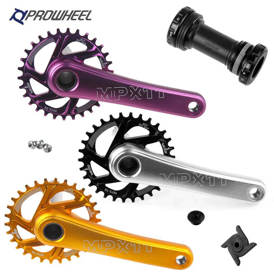 PROWHEEL MTB велосипедная кривошипная рукоятка с нижней опорой BB 170 мм звездочки узкая