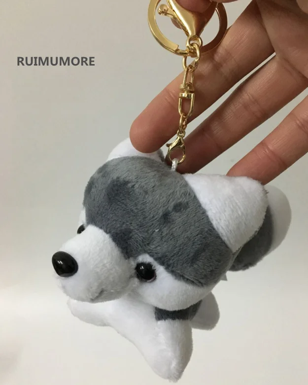 Новая изящная клипса для ключей Husky Dog плюшевые куклы игрушки 10 см плюшевая мягкая