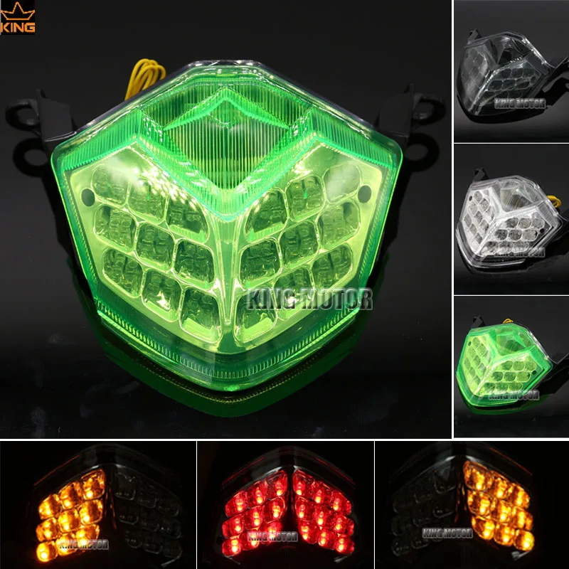 

For KAWASAKI ZX-10R 2008-2010 ZX-6R/636 Z750 Z1000 Motorcycle Accessories Integrated LED Tail Light Turn signal Green