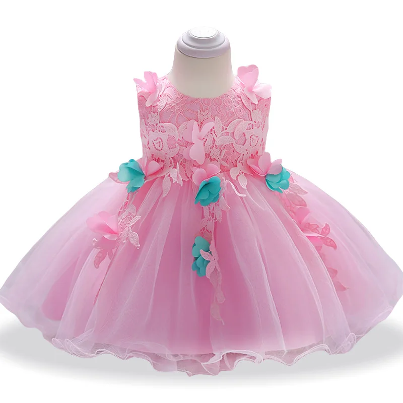 

Infant Party Dress 2018 Summer Baby Girls Princess Dress For Girls 1 Year First Birthday Dress Christmas Baby Christening Gowns