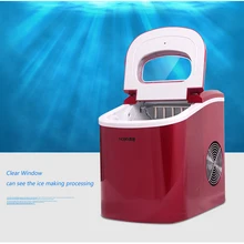 Бытовая машина для производства льда, маленькая коммерческая машина для приготовления льда, молочного чая, магазин льда, машина красного цвета, HZB-12A