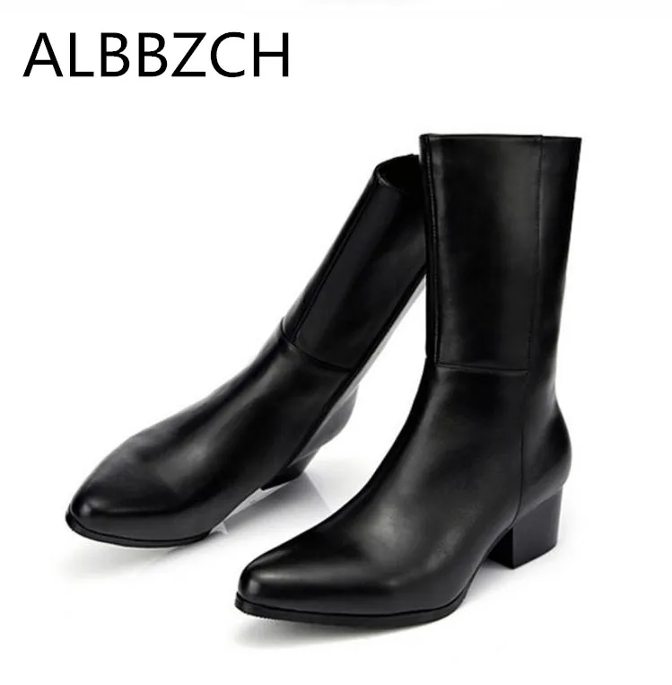 mens heeled dress boots