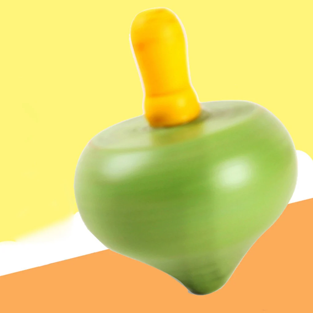 Абсолютно новый 1 шт. Новинка обучающая деревянная игрушка фруктовый гироскоп волчок-Top Spinner классический подарок случайный цвет
