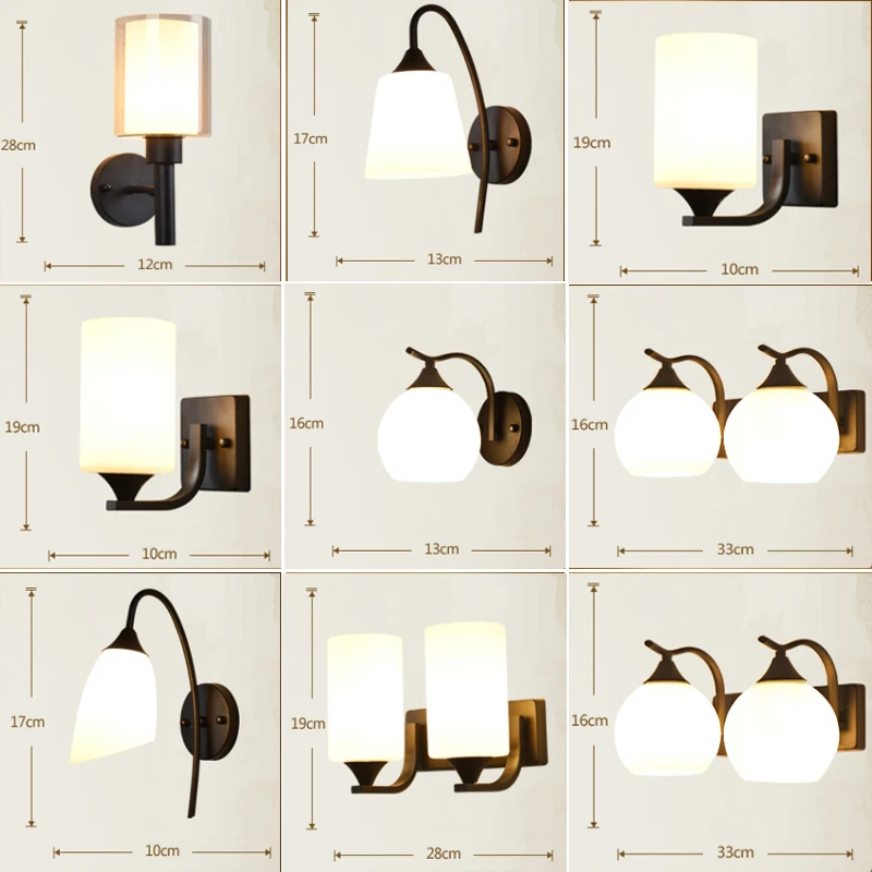  HGhomeart American Iron Wall Lamp Wall Mounted Bedside Lamps 110V-220V E27 Up Down Light Outdoor Wa - 32814462890