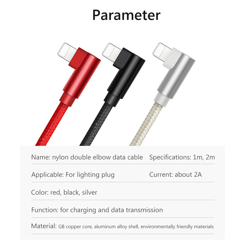 ACCEZZ Lighting USB кабель для iPhone 7 X Xs Max XR 90 градусов зарядный провод Быстрая зарядка игра зарядное устройство кабели данных для iOS 12 2 м