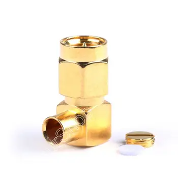 

Areyourshop Sale 10 Pcs SMA Male Right Angle RF Coaxial Conector Plug For RG402 Semi-Flexible Cable Mini Plug Jack