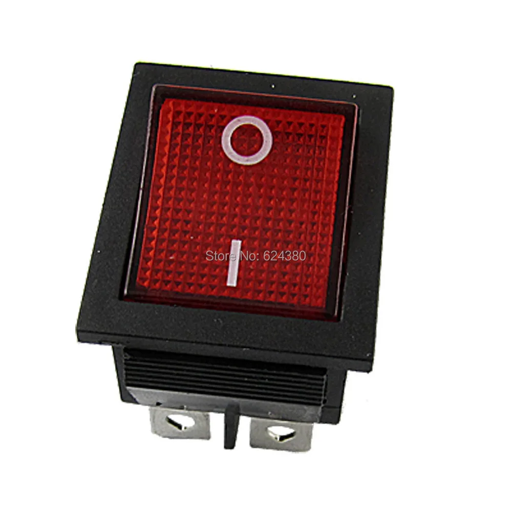 5 шт. KCD4 AC 250 В/125 В 16A/20A DPDT 6Pin 2 положения вкл/выкл защелки в монтаже красная кнопка