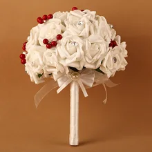 Букет невесты белые цветы, красная вишна, романтика, свадьба, Невеста Букет невесты букет невесты Новое поступление по низкой цене