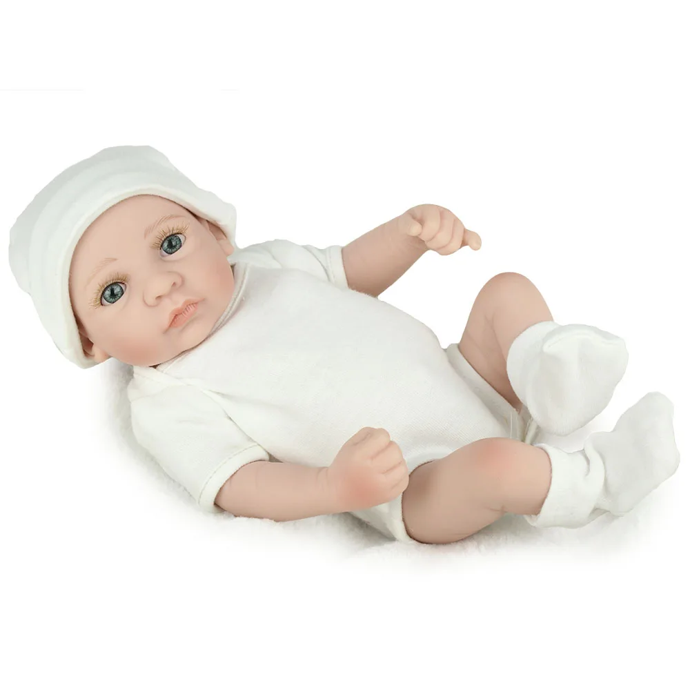 NPKDOLL 10 дюймов lifrlike bebe игрушка мини Reborn Младенцы мальчик реалистичный полный винил ручной работы Новорожденные Куклы Дети Рождественский подарок