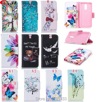 

C-ku For Samsung Galaxy A6 PLUS 2018 Flower Cartoon Panda Wallet PU Leather Pouch ID Card Stand Deer Feather Cover Luxury 100pcs