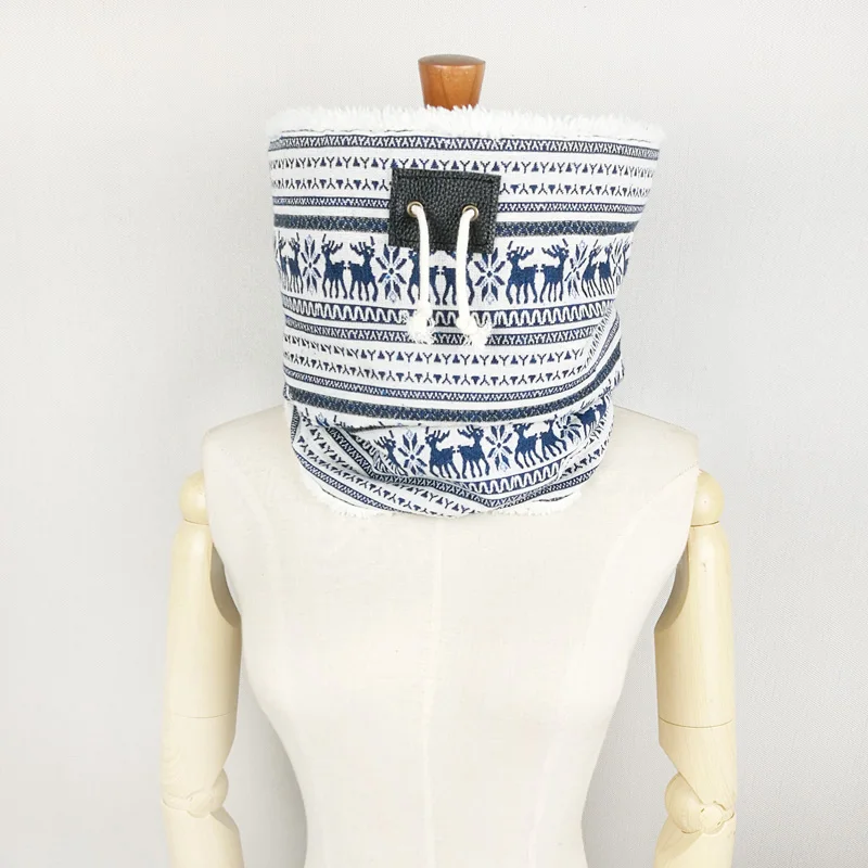Leo anvi, дизайнерский женский шарф-глушитель, хлопковый, с принтом оленей, рождественский, массивный, меховой, для шеи, теплый, зимний шарф, бандана с изображением масок для лица