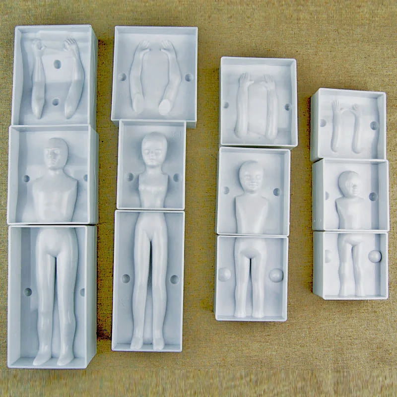 

Fondant 3D People Cake Figure Mold Family Set Human Body Decorating Mould for Creating Men Women Children Girl Boy