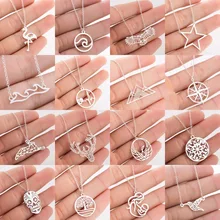 SMJEL – collier ras de cou en acier inoxydable pour Femme, Bijoux, étoile, cerf, phénix, colibri, Yoga, Note, ange, vague