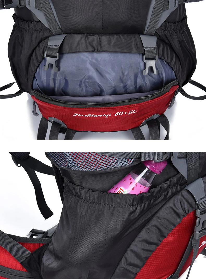 Mochila de Viagem 85l ao ar Quente Grande Livre Unisex Multi-purpose Escalada Mochilas Caminhadas Capacidade Acampamento Bolsas Esportivos 23 Esporte e Lazer